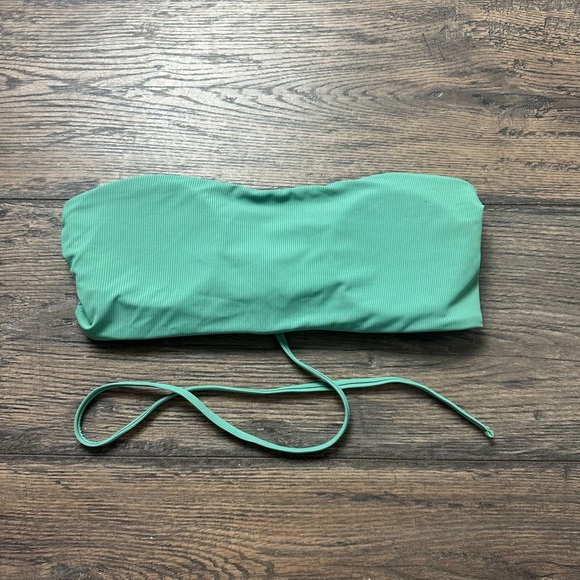 None Other - Green Strapless Bikini Top